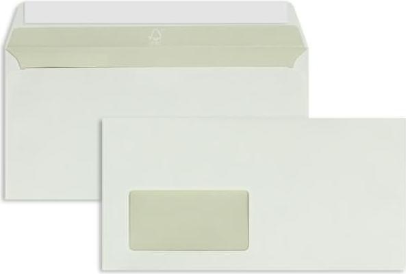 Actual product image Blanke Envelopes Munken Pure DIN C6/5 90g/sqm HK window PU=500 pieces yellowish white (C6/5, 500 x)