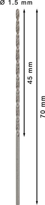 Actual product image Bosch Professional Zubehör PRO Metal HSS-G twist drill, 1 x 45 x 70 mm (1.5 mm)
