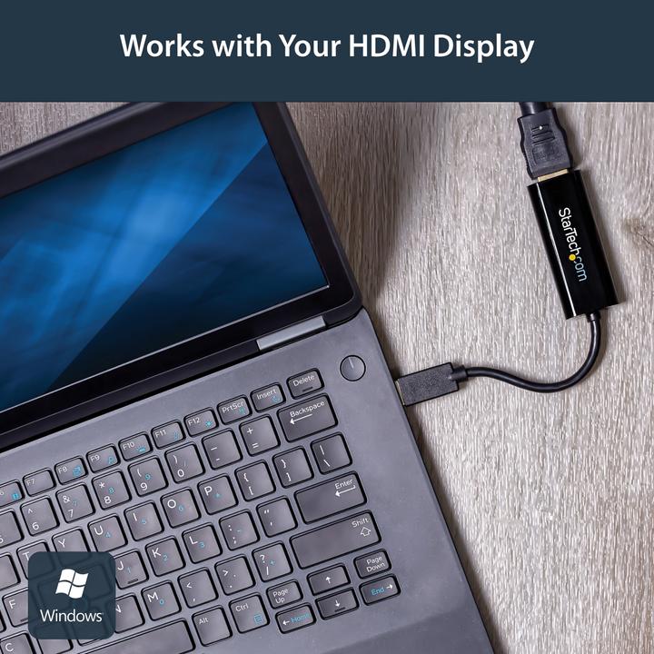 Actual product image StarTech Slim USB 3.0 HDMI Video Card (USB-A, 19 cm)