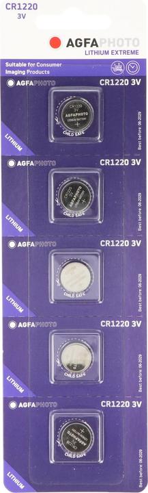 Produktbild AGFAPHOTO Knopfzelle CR 1220 Lithium 3 V 5 St. (5 Stk., CR1220)