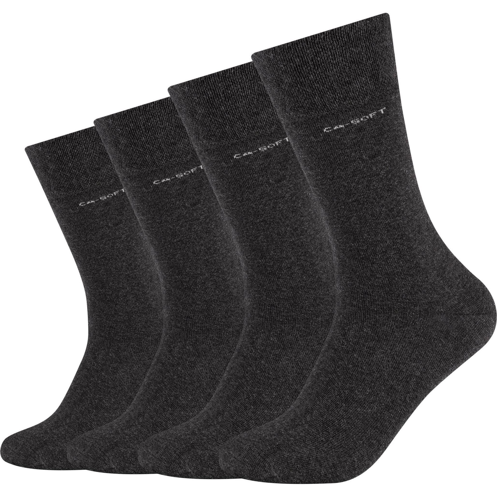 Camano, Herren, Socken, Unisex-Socken 4er-Pack, Grau, (4er Pack, 47 - 49)