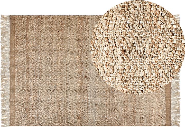 Beliani Teppich aus Jute Beige 140 x 200 cm ABANA (200 x 140 cm)
