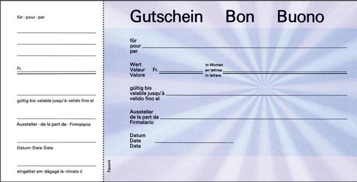 Produktbild Favorit Geschenk-Gutscheine (25x)