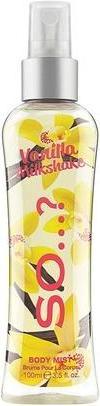 So...? Vanilla Milkshake Body Mist mit Pfirsich-, Pflaumen- und Rosennoten 3,5 oz (100 ml, Body Mist)