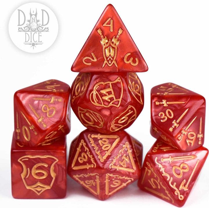 Produktbild DnD Dice Giant Fighter Red Dice Set (Oversize)