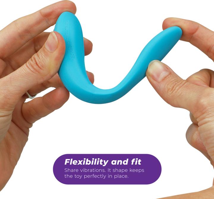 Actual product image We-Vibe Sync Go Remote Control Rechargeable Clitoral and G-Spot Vibrator (Blue)