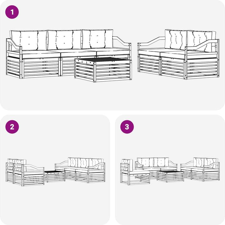Produktbild vidaXL Outdoor-Sofa