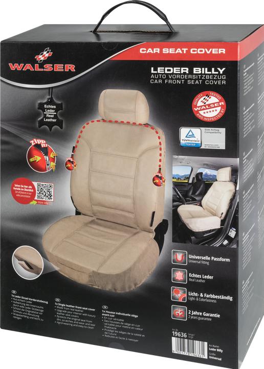 Actual product image Walser Leather Billy front seat beige