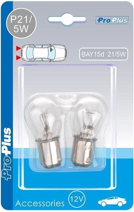 ProPlus Autolampe 12V 21/5W BAY15d 2 Stück im Blister
