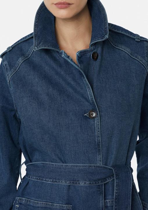 Actual product image Comma Indoor-Jacke Elastischer Denim-Trenchcoat mit aufgesetzten Taschen
