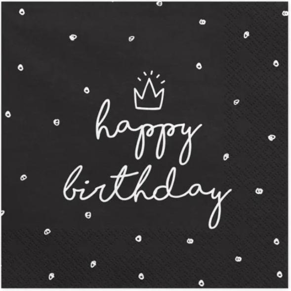 Partydeco, Servietten, Happy (20 x, 33 x 33 cm)