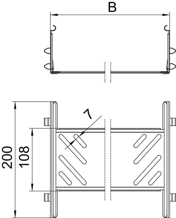 Actual product image OBO Bettermann OBO KTSMV 130 FS length connector set for Magic 110 cable tray