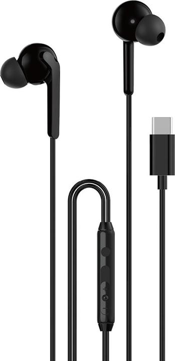 Dudao X3C+ wired USB-C in-ear headphones 1.2m - black (Kabelgebunden)