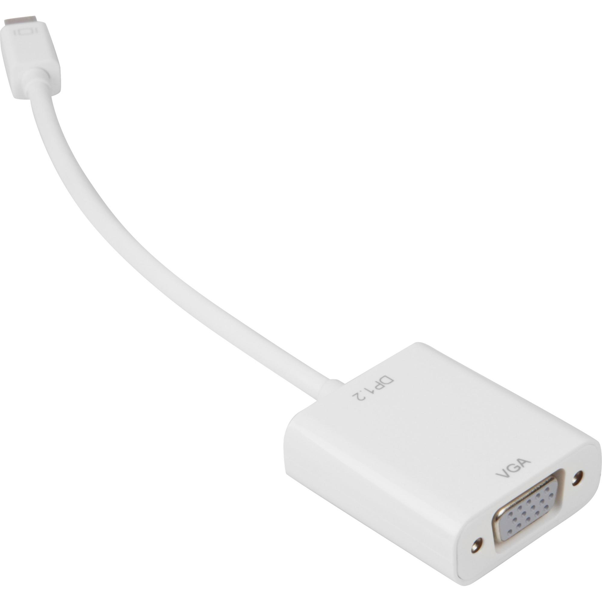Sharkoon Mini DP zu VGA (VGA, 15 cm), Data + Video Adapter, Weiss