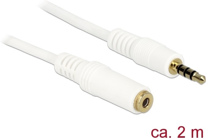 Produktbild Delock 3.5mm Klinke – 3.5mm Buchse (2 m, 3.5mm Klinke (AUX))