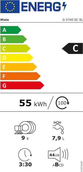 Label énergétique Miele G 5740 SC