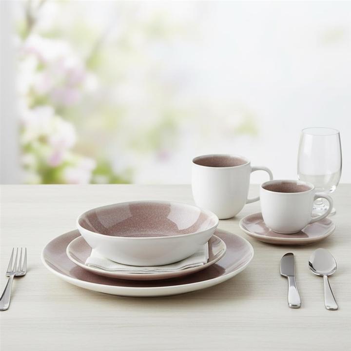Immagine prodotto Domoletti Plate Rose velvet, Ø 20.3 cm, white/pink