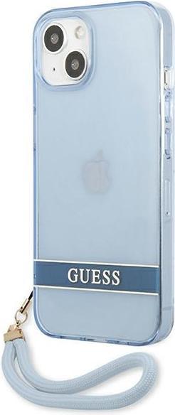 Actual product image Guess GUHCP13SHTSGSB iPhone 13 mini 5.4" niebieski/blue hardcase Translucent Staple (Apple iPhone 13 mini)