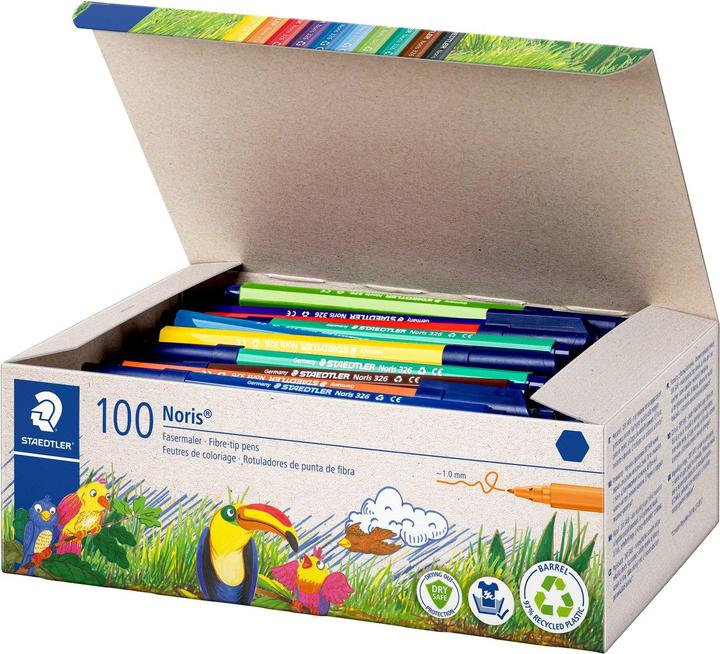 Image du produit Staedtler SET de classe de fibres Noris 326 avec 100 pièces en 10 couleurs triées (100x)