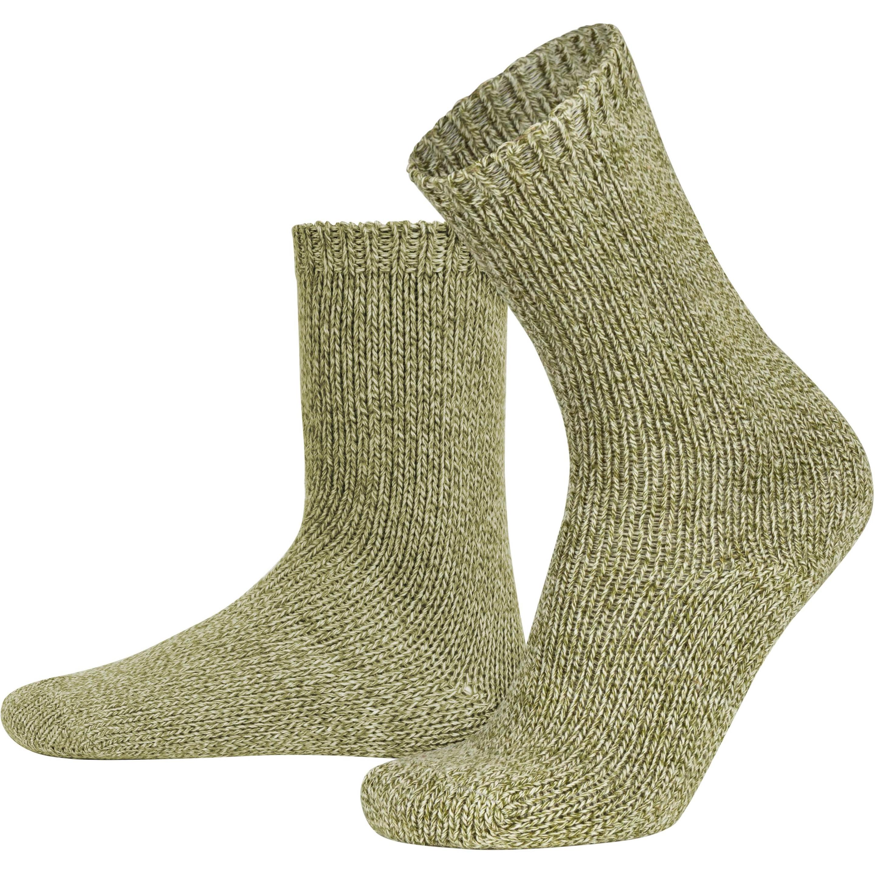 Normani, Herren, Socken, 2 Strickwollsocken aus Baum- und Schafwolle, Grün, (2er Pack, 43 - 46)