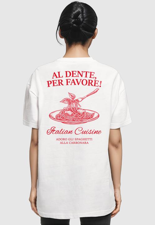 Produktbild Merchcode Ladies Al Dente Per Favore Oversized Tee - 170177 (S)
