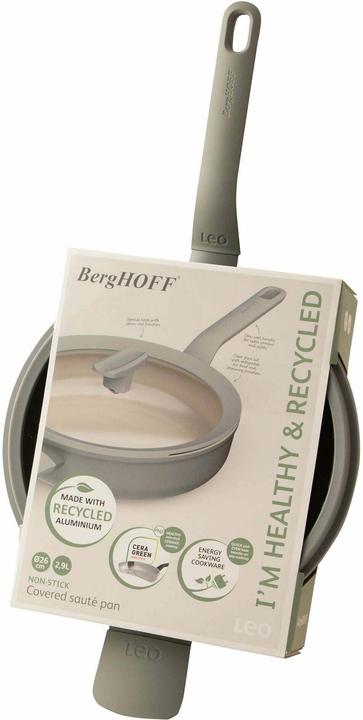 Productafbeelding BergHoff Leo Gerecycled Braadpan + Deksel (Koekenpan, Aluminium, 26 x 11 cm)