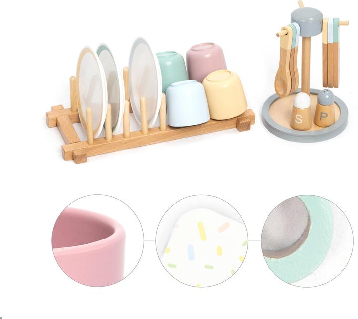 UMU Set de vaisselle en bois