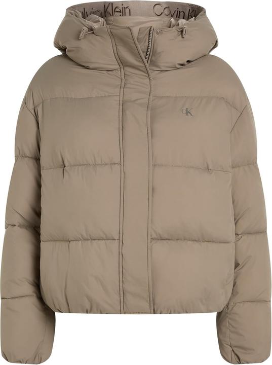 Actual product image Calvin Klein Logo Hooded Puffer Jacket (M)