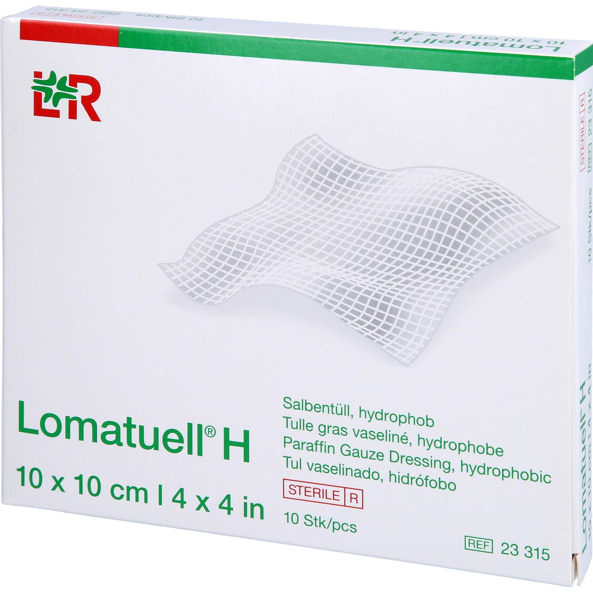 Thumbnail - Lohmann & Rauscher, Verbandsmaterial, Lomatuell H Salbentüll 10x10 cm steril, 10 St VER