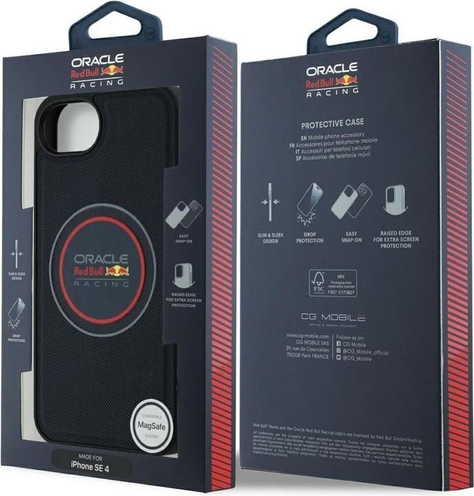 Produktbild Red Bull Case Meshed Logo and Red Ring MagSafe for iPhone 16e navy blue (Apple iPhone 16e)