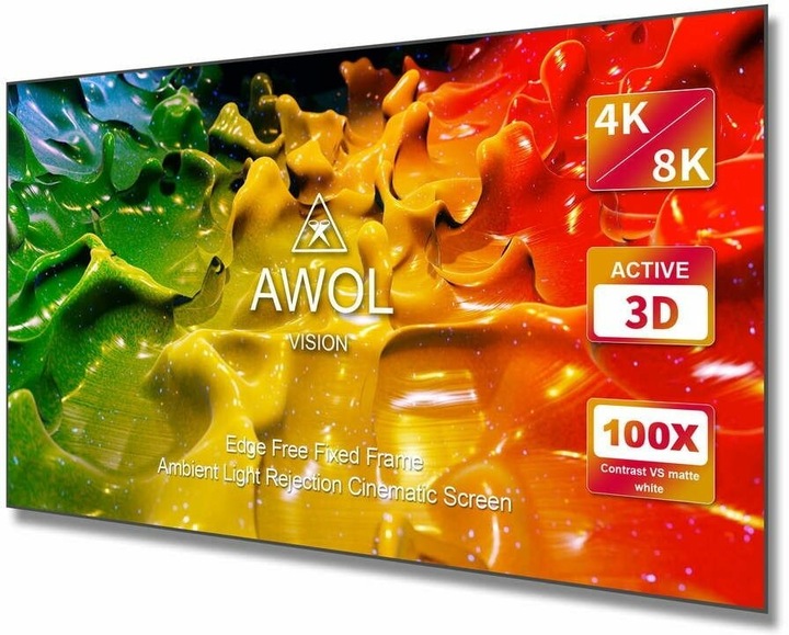 Produktbild AWOL Vision Cinematic ALR Beamer Leinwand, 120" 267,6 x 151,4 x 2,5 cm (120")