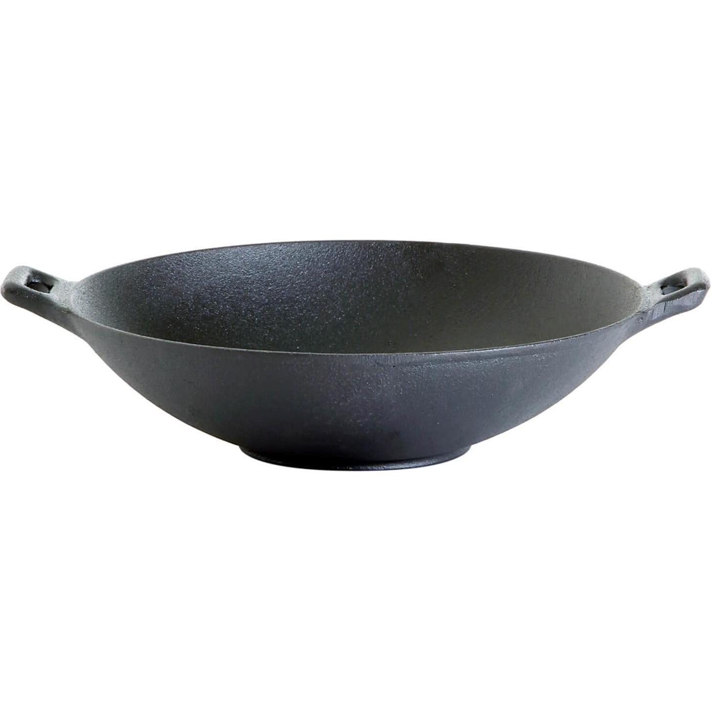 Gusseisenkuss Wok aus Gusseisen, Ø 37 cm (37 cm, Wok Pfanne, Gusseisen) (43781022)