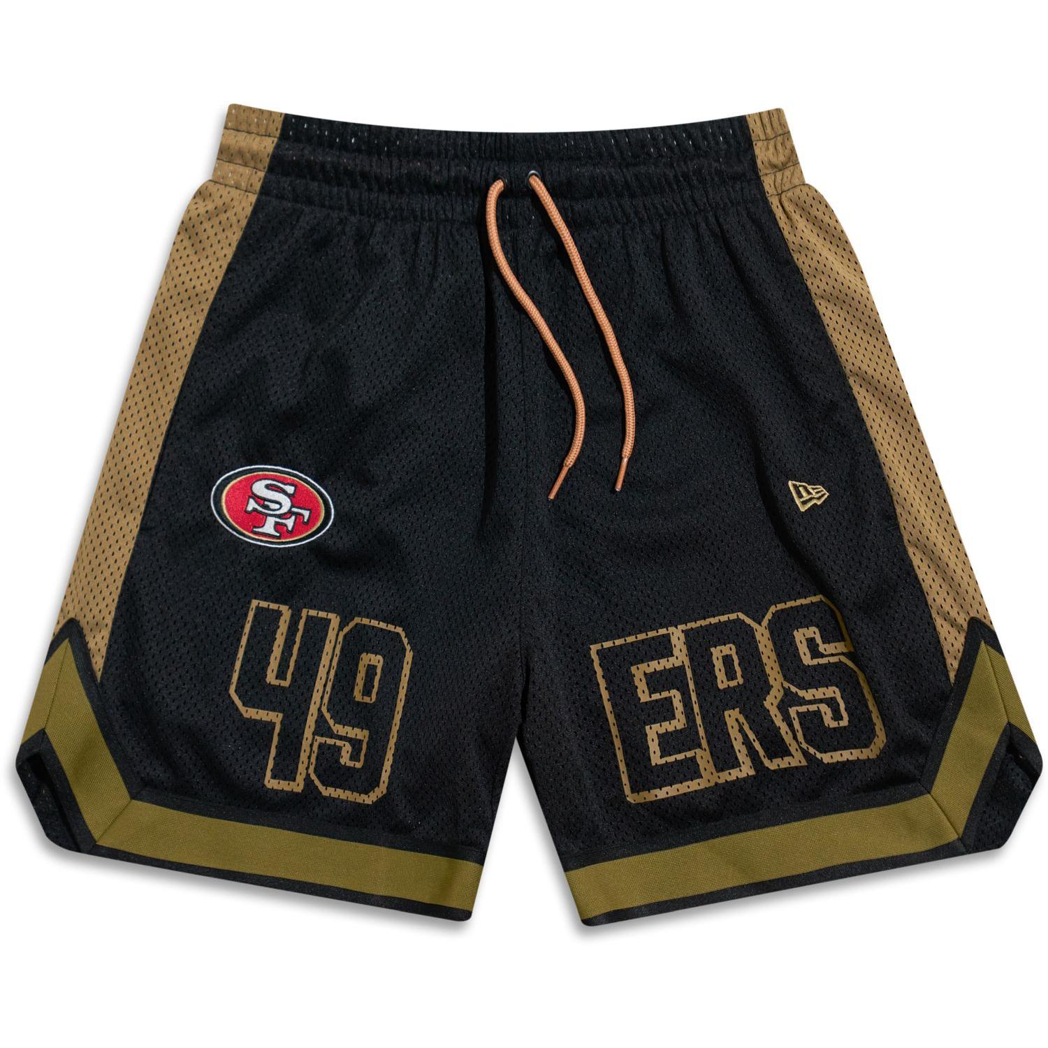 New Era, Herren, Shorts, Mesh Shorts - NFL San Francisco 49ers - XL, Schwarz, (XL)