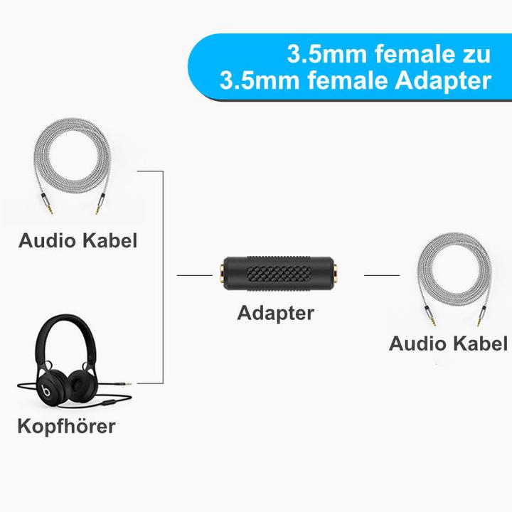 Actual product image Hermex female audio adapter jack adapter female to female jack coupling