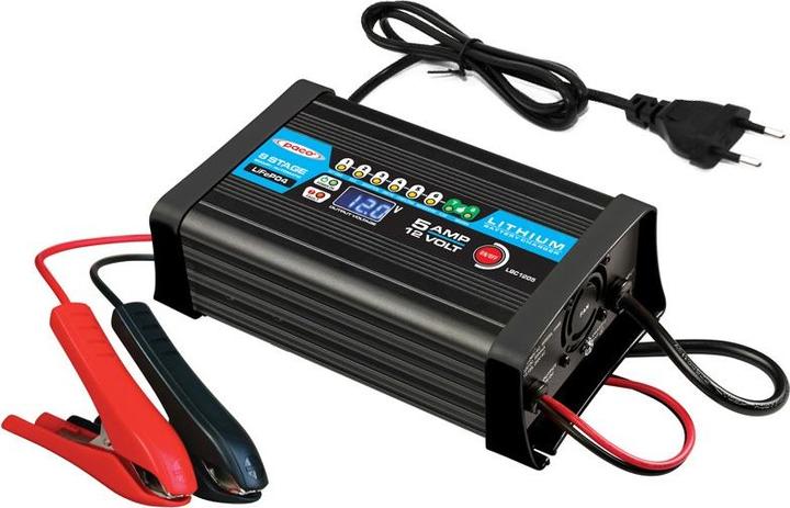 Image du produit Paco LBC1205 Chargeur de batterie LiFePO4 5A/12V (12V, 5 A)