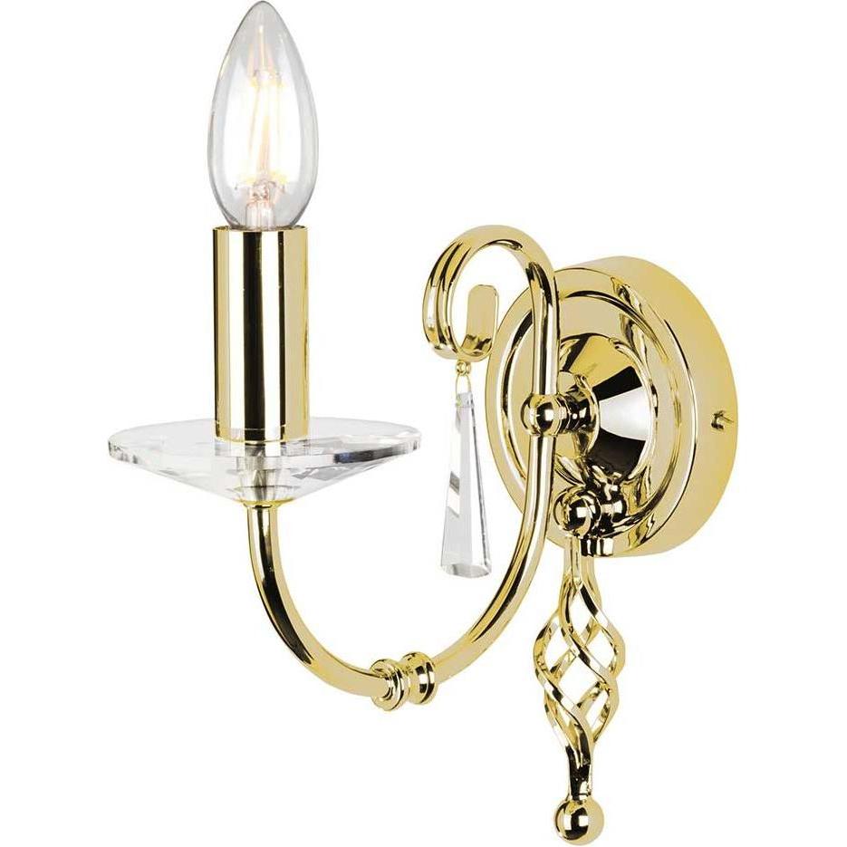 Elstead Lighting Argento Applique + Plafoniera, Applique Aegean E14 Ottone Lucido (E14)