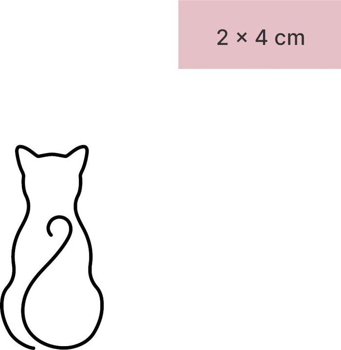 minink Tatuaggio temporaneo - Vista posteriore del gatto
