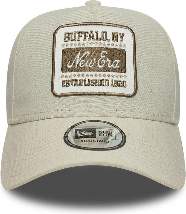 Produktbild New Era A-Frame Trucker Leinen Cap - Brand Patch Beige (One Size)