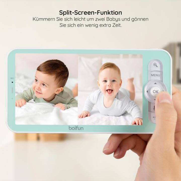 Produktbild Boifun Babyphone mit 2 Kameras und 2K HD Bildqualität (Babyphone mit Kamera)