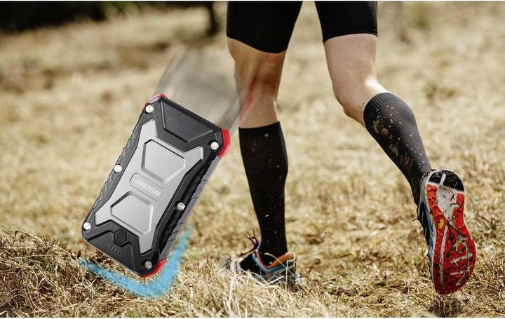 Actual product image Voltcraft VC PB PD65W Rugged Powerbank 30000 mAh Power Delivery 3.0 Li-Ion Black-Red LED Taschenl (30000 mAh, 111 Wh)