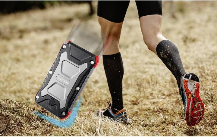 Produktbild Voltcraft VC PB PD65W Rugged Powerbank 30000 mAh Power Delivery 3.0 Li-Ion Schwarz-Rot LED Taschenl (30000 mAh, 111 Wh)
