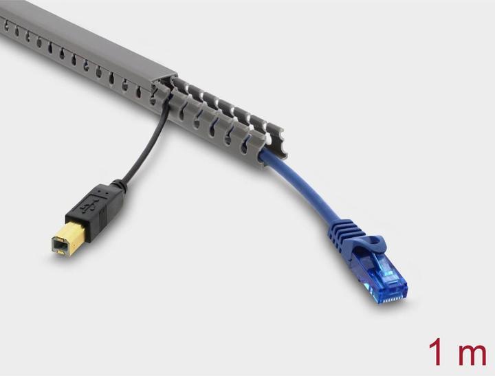 Delock Verdrahtungskanal 16 x 16 mm - Länge 1 m grau (100 cm)