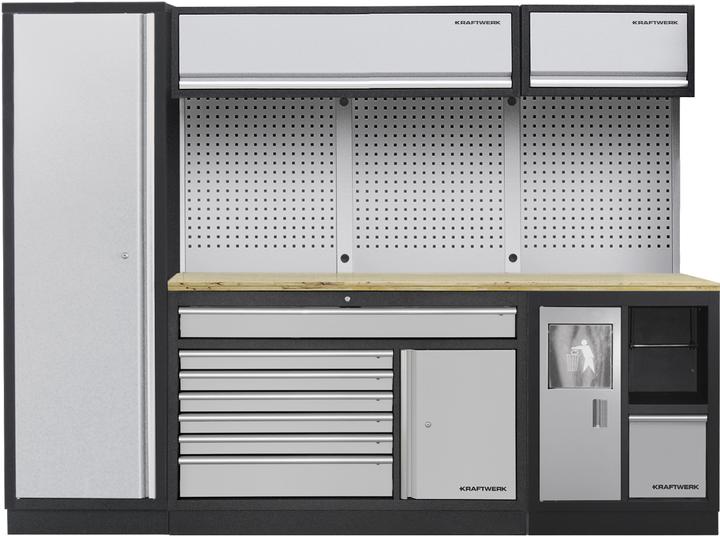 Kraftwerk MOBILIO Kombi breit, Lochwand, Buche (264 cm, 200 cm)