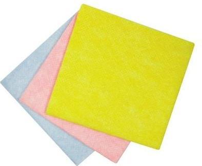 Produktbild Aqualine Putztuch 38 x 38 cm (B x L) 82 % Viskose 18 % Polypropylen 2 x blau 2 x gelb 2 x rosa 6 St./Pack. (1 Stk.)