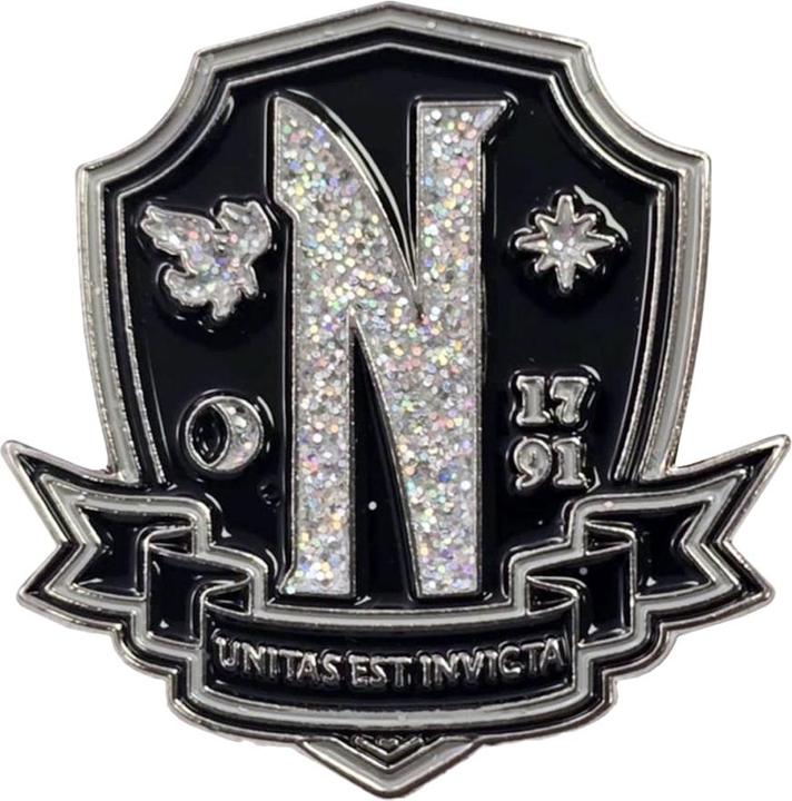Produktbild Wednesday Nevermore Academy CrestAbzeichen Emaille