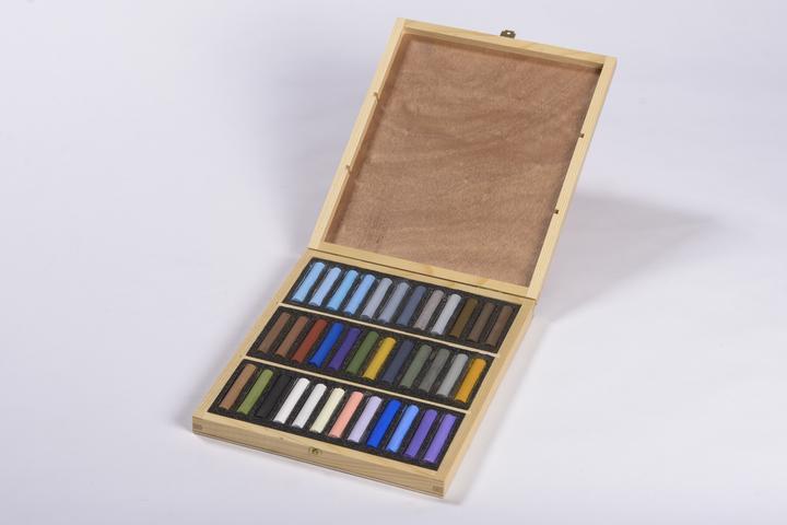 Produktbild BlockX Holzbox 36 Pastelle - Schnee (36 x)