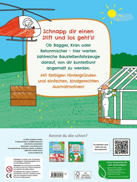 Produktbild Mein grosses buntes Malbuch – Baustelle