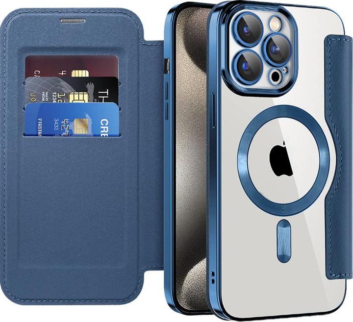 Produktbild Techsuit - SmartMag Book Case - iPhone 15 Pro Max - Blue (Apple iPhone 15 Pro Max)