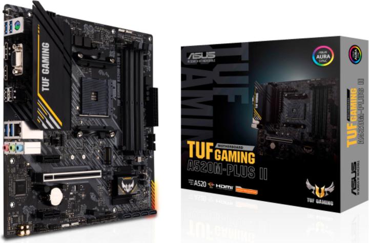 Productafbeelding ASUS MB TUF GAMING A520M-PLUS II AMD,AM4,DDR4,mATX (AM4, AMD A520, mATX)