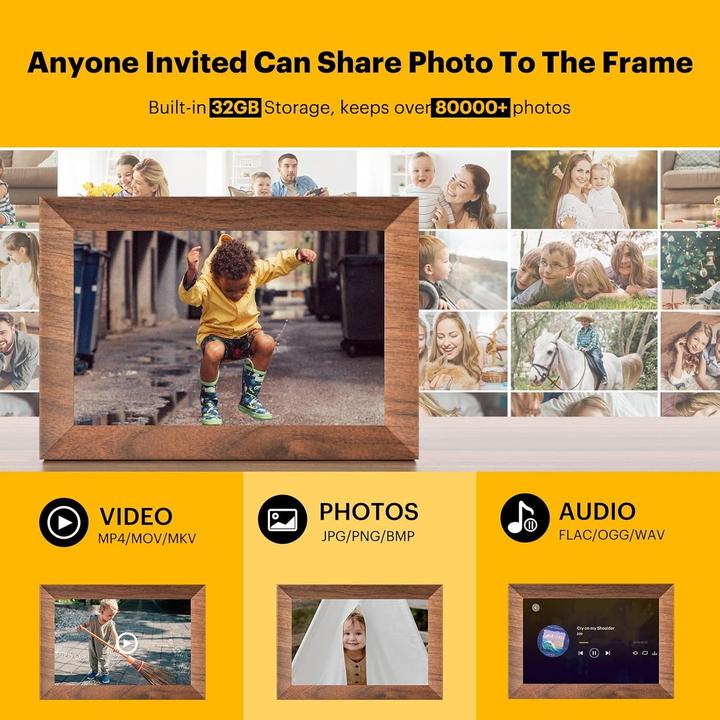 Produktbild Kodak WLAN-Digitaler Bilderrahmen mit Touchscreen, automatischer Rotation und Cloud-Speicher (10.10", 1280 x 800 Pixel)